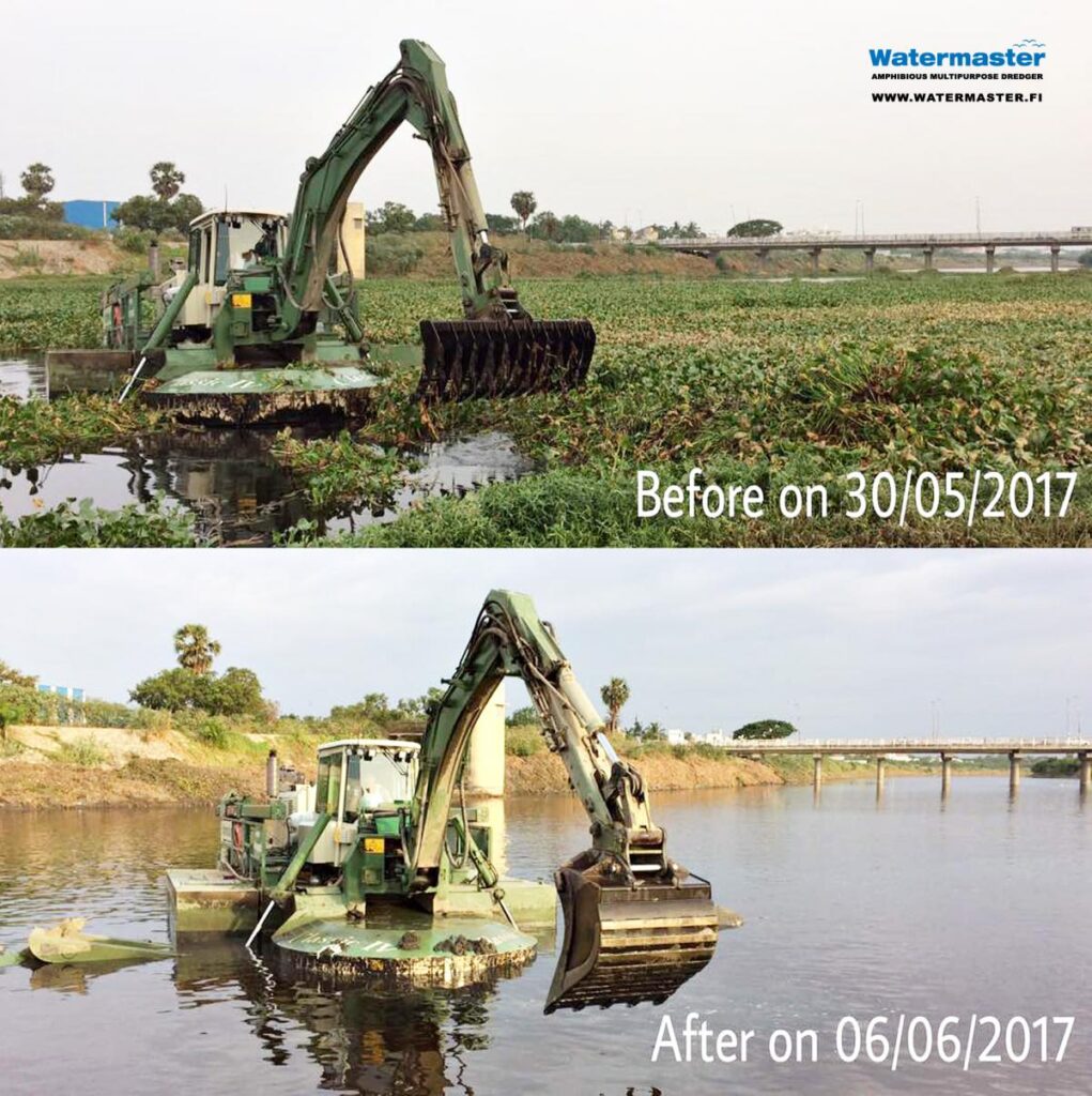 Watermaster dredger restoring and maintaining waterways in Chennai