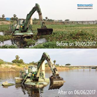 Watermaster dredger restoring and maintaining waterways in Chennai