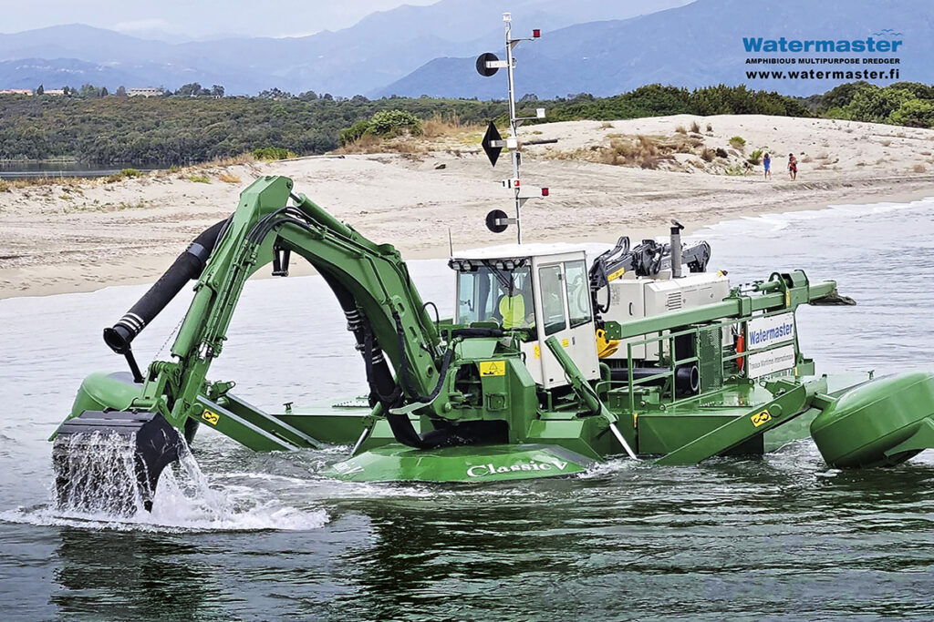 The smart Watermaster technology helps to keep the shores and waterways of Corsica in good condition, France